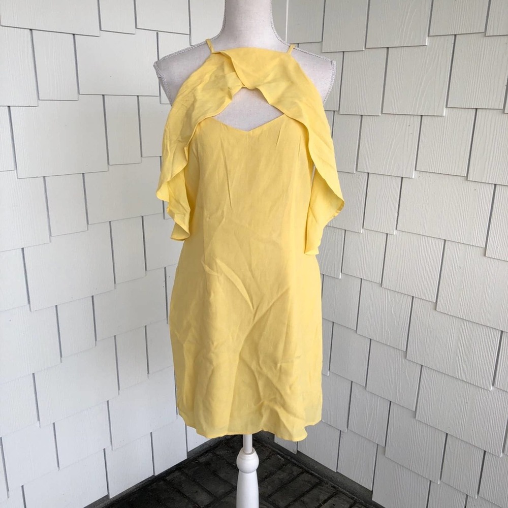 BB Dakota Women's Citrus Kaless Cold Shoulder Dolman Sleeves Halter Dress sz 6